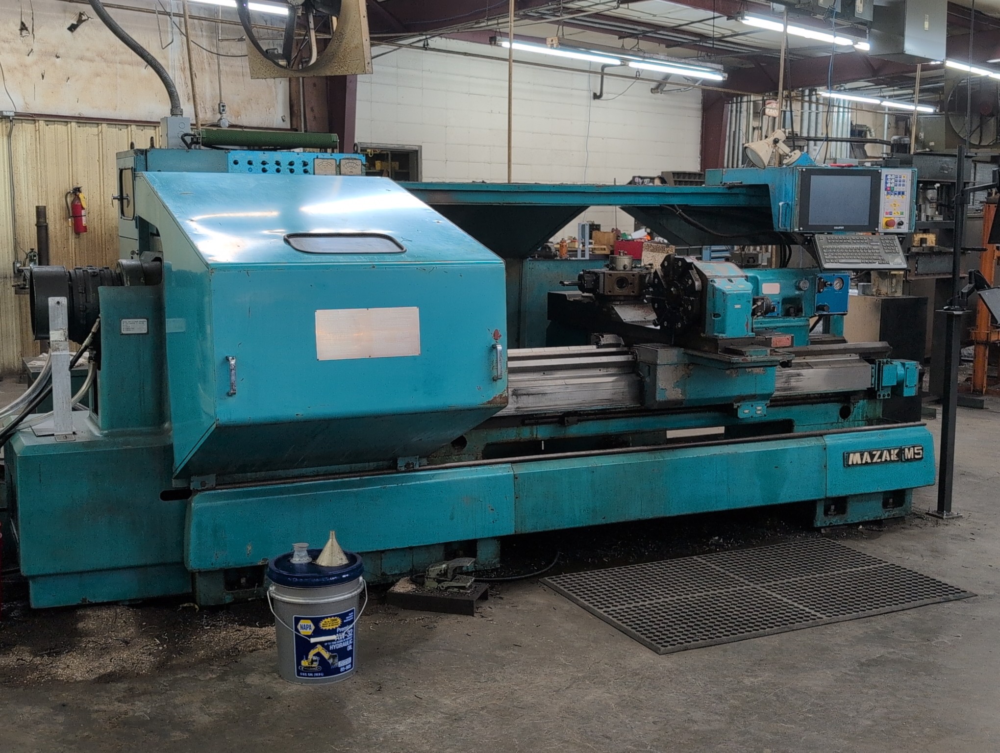 Mazak lathe on the shop floor